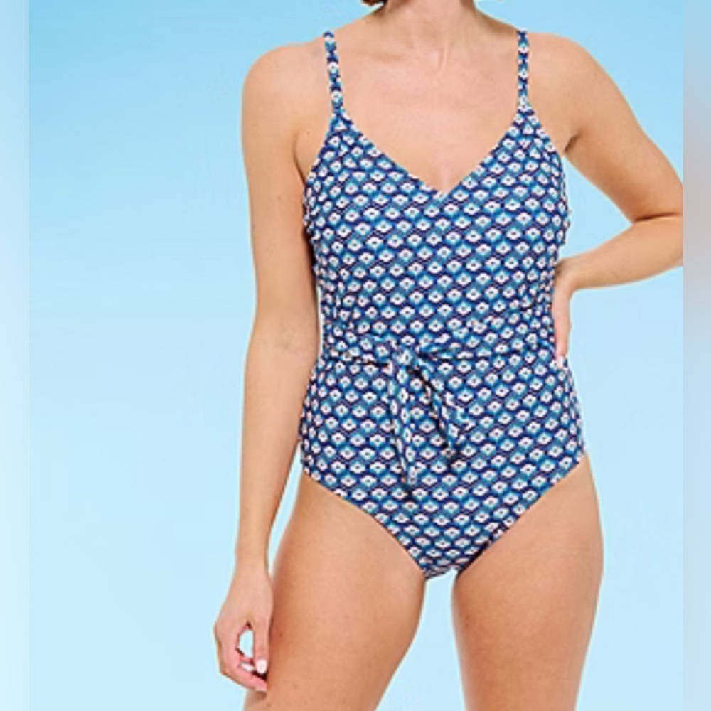 Mynah Womens Geometric One Piece Swimsuit Size Large New #1232